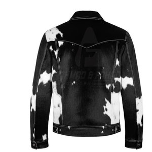 Veste en cuir de vachette pour homme, hiver, logo sur le devant, écologique, respirante, décontractée, pour les voyages et les activités de plein air - Product Image 2