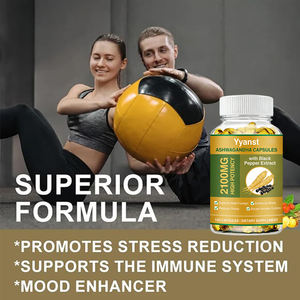 Formule supérieure OEM/ODM pour soutenir la fonction masculine, réduit le stress, capsules de gélules d'ashwagandha certifiées GMP, faible teneur en sucre et en glucides - Product Image 2