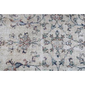 Alfombra Turca Vintage con Detalles en Azul, 3.5x6.1 pies, Alfombra de Lana - Product Image 5