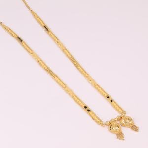 Mangalsutra plaqué or, saison de mariage, bijoux traditionnels, Mangalsutra pour femmes, cuivre et laiton, chapado en oro oro laminado - Product Image 2