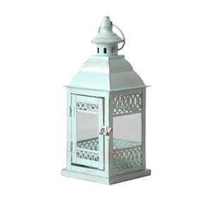 Lanterne suspendue de conception de finition peinte de couleur blanche pour le décor de restaurant et le support de photophore de décor de chambre à coucher à la maison - Product Image 6