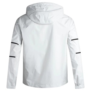 Chubasquero impermeable de secado rápido para hombre 100%, diseño único con estilo de calle alta para uso al aire libre en invierno, chubasquero de Color blanco - Product Image 2