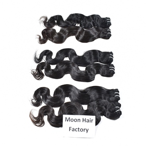 ผมบอดี้เวฟดูเป็นธรรมชาติขนาด12นิ้วผมอินเดียเนื้อนุ่มติดทนนาน - Product Image 4
