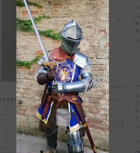 Traje de Caballero Templario de Alta Calidad con Forro Interior Moderno y Soporte de Madera, el Más Vendido del 2024 |   Caballeros Cruzados - Product Image 2