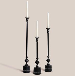 Best Seller Home Decorative Taper <b>Candle</b> Holder <b>Grey</b> Color Hotel Decoration <b>Candle</b> Stand Handmade <b>Candle</b> Tapers - Product Image 2