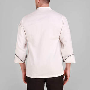 Abrigos y pantalón de Chef ejecutivo, algodón polivinílico, uniforme de Chef, botones negros, cocina al por mayor - Product Image 6