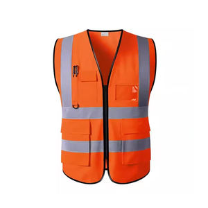 Chalecos de Seguridad Reflectantes Fluorescentes de Poliéster de Alta Visibilidad, Uniformes de Seguridad Personalizables, Chalecos de Construcción - Product Image 4
