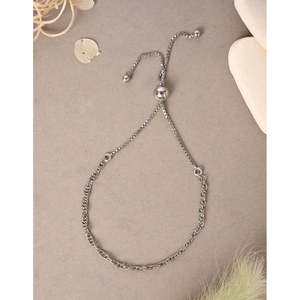 NOVAMART Fine Rhodium Plated Sapphire Charm <b>Bracelet</b> on 925 Pure Silver <b>Rope</b> Chain-Gift for Women Wholesale Export - Product Image 2