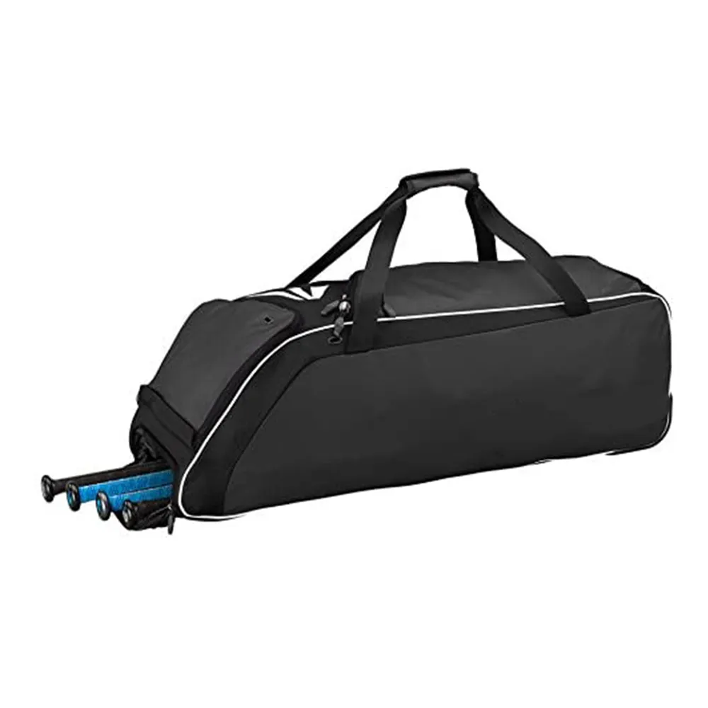 Toptan özelleştirilmiş spor kriket kiti silindir çanta ucuz yüksek kaliteli oyuncu tuval Polyester kriket seti çantası