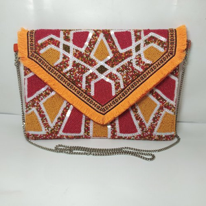 Bolso de mano bordado a mano para mujeres y niñas Diseño elegante Ideal para bodas, fiestas, ocasiones festivas Cierre magnético - Product Image 3