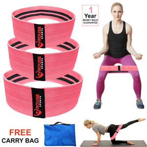 Juego de 3 Bandas de Resistencia de Tela con Logotipo Personalizado al por Mayor, Bandas de Cadera para Yoga, Gimnasio, Fitness, Antideslizantes, para Ejercicios de Glúteos - Product Image 2