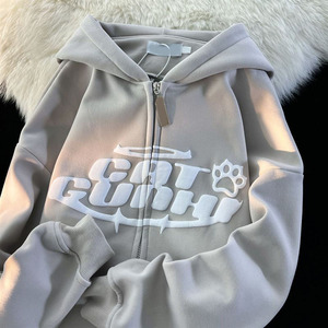 Vêtements d'hiver pour femmes, vêtements de sport, sweat-shirt à imprimé 3D de haute qualité, logo personnalisé sur le devant - Product Image 1