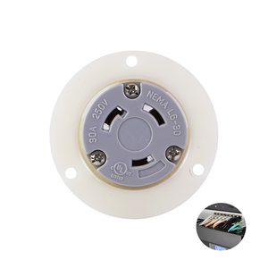 Producto de alta calidad NEMA 250V, salida con brida de CA de 30A, V, Salida con brida de bloqueo reforzado para mayor durabilidad - Product Image 1