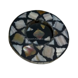 Plateau de service indien fait à la main de haute qualité matériaux de nacre meilleure qualité RF artisanat excellente soucoupe d'art de fabrication dure - Product Image 6