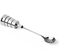 Cuillère à mélanger torsadée en acier inoxydable pour barman Outils de bar en métal et accessoires de service de boissons