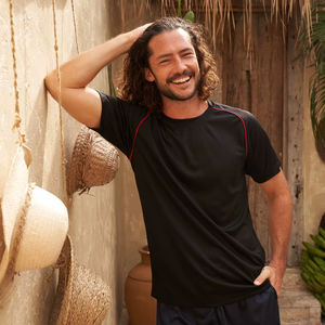 T-shirt unisexe Ultifresh Performance VOV 100% polyester uni décontracté tissé brodé sérigraphié respirant coupe classique col rond - Product Image 6