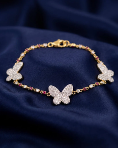 Elegante Pulsera de Diamantes con Diseño de Mariposa, Ideal para el Glamour Cotidiano y Ocasiones Especiales - Product Image 3