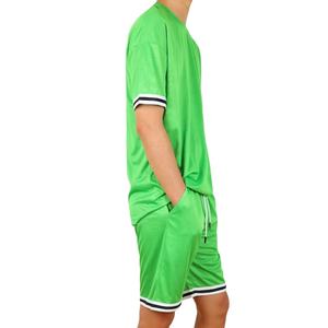 Camiseta y pantalones cortos de cuello redondo para hombre, conjuntos dobles de temporada de verano, ligeros, con bolsillos laterales - Product Image 6