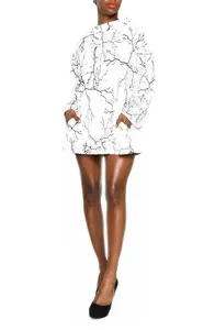 เสื้อยืดยาวแบบสุภาพสำหรับผู้หญิงผ้าไม้ไผ่สไตล์ไฮสตรีทแฟชั่นไม่มีปกเสื้อสไตล์หรูหรายาวคลุมเข่าแบบเซ็กซี่เป็นทางการสำหรับฤดูใบไม้ร่วง - Product Image 5