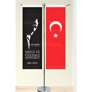 Customizable T-Shaped Desk <b>Flag</b> Digital Printing Beach Style Pennant Featuring Cloth Cotton Polyester <b>Flags</b> Aluminum Fiberglass - Product Image 1