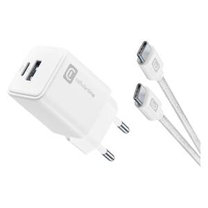 Cargador y Adaptador para Auto MULTIPOWER 30W GaN Blanco ACHKITC2CGAN30TABW USB Tipo-A y Tipo-C - Product Image 1
