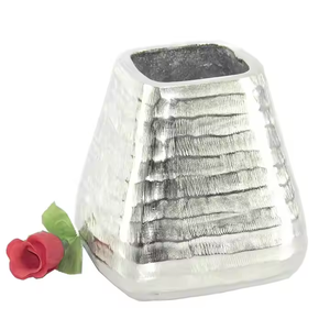 Florero de Metal Chapado en plata económico, decoración de jardín hecha a mano y decoración del hogar, macetas elegantes de Color plateado - Product Image 5