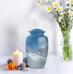 Urne funéraire pour cendres humaines, style européen/américain, 10 pouces, design personnalisable, écologique, durable, 220 pouces cubes, pour homme - Product Image 4