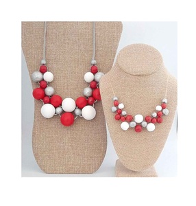 New Released Wedding Gifted Round Shaped <b>Beads</b> <b>Wooden</b> Necklace Chunky Fashion Necklace <b>Wooden</b> Necklace <b>Bracelet</b> Earrings Jewelry - Product Image 5