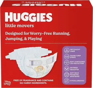Couches Huggies de haute qualité, très vendues, pour nouveau-nés et tout-petits, avec un tissu doux et respirant - Product Image 2