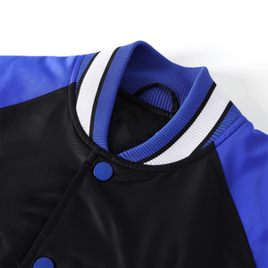 Chaqueta Bomber Universitaria Zeta Phi Beta Negra y Azul Real, Bordado Personalizado con Letras Griegas, Ropa Exterior de Primera Calidad, Estilo Urbano - Product Image 4