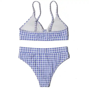 2025 nueva moda traje de baño con pareo de playa conjunto de ropa de playa traje de baño Vintage Bikinis y ropa de playa Bikini conjunto Halter - Product Image 4