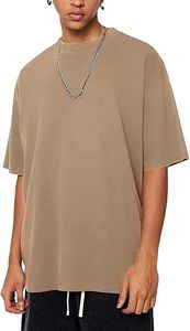 Camisetas Vintage de talla grande con logotipo personalizado para hombre, camiseta sólida de algodón con lavado ácido, camiseta informal deportiva de calle con hombros caídos para hombre - Product Image 4