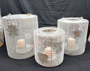 Lanternes de Noël en métal faites à la main, flocon de neige de cerf, différentes couleurs enduites de poudre, bougie de décoration intérieure personnalisable - Product Image 5