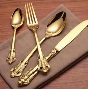 Ensemble de couverts en métal argenté de haute qualité couverts de qualité supérieure pour la fête d'hôtel à la maison et le restaurant - Product Image 3