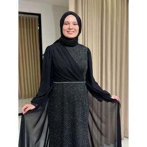 Yıldızlar da donna in Chiffon con cintura frontale fantasia nuova stagione elegante abito da sera 2428 - Product Image 5