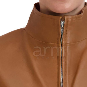 Wholesale Custom Size <b>Leather</b> <b>Jacket</b> Outdoor Use <b>Leather</b> <b>Jacket</b> Stand Collar Women <b>Leather</b> <b>Jacket</b> - Product Image 2