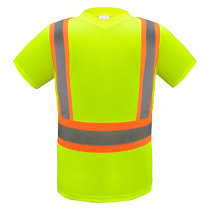 65% poliéster 35% algodón manga corta Hi Vis camisa de trabajo logotipo personalizado seguridad reflectante ropa de trabajo camisa verano ropa de trabajo - Product Image 1