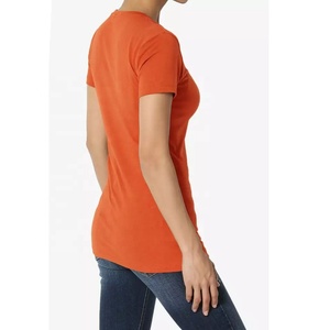 Camisetas de manga corta para mujer, ropa femenina de alta calidad, a la moda, con tu propio logotipo de marca, venta al por mayor - Product Image 5