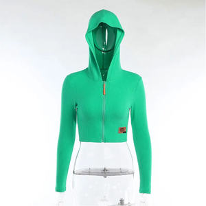 <b>Women's</b> Long Sleeve Casual Gym Wear Hoodie New Fashion Winter <b>Tops</b> Pockets Stonewashed Technique Regular Slim Fit Front - Product Image 1