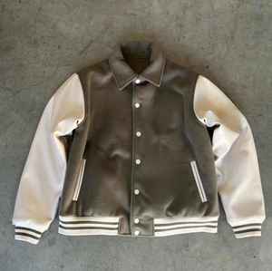 Varsity Jacket en cuir Salevess et personnaliser Logo Bomber Jumper Jacket Veste décontractée - Product Image 2