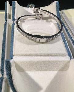 VVS Moissanite <b>Beaded</b> <b>Bracelet</b> with Baguette Stones Romantic Style Bangles or Wristbands - Product Image 5