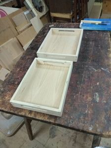 ถาดเสิร์ฟอาหารทรงสี่เหลี่ยมผืนผ้าไม้ตกแต่งตามธรรมชาติขนาดมาตรฐานสำหรับบ้านและงานแต่งงานดีไซน์ร้านอาหาร - Product Image 6