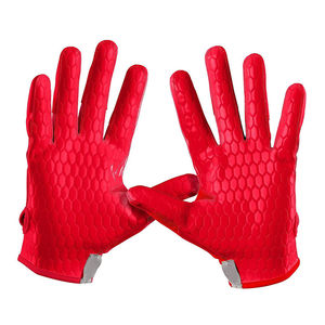 Guantes de Fútbol Americano Profesionales Más Vendidos, Dedos Completos, Neopreno, Látex, Absorción de Humedad, Transpirables, Agarre para las Manos, Deportes - Product Image 1