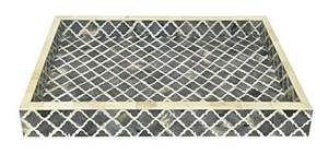 PLATEAU DE SERVICE PLATEAU DE SERVICE FAIT À LA MAIN PLATEAU DE SERVICE LUXE Os Incrustation Ramadan Petit Déjeuner Nourriture Fruits Café Thé Plateau Décoratif - Product Image 3