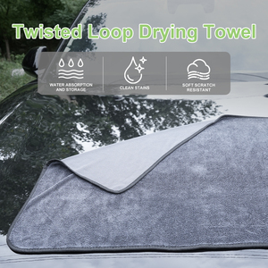 Serviette de <span class=keywords><strong>polissage</strong></span> automobile professionnelle en microfibre torsadée 600 GSM 50x80cm, sans perte de fibres, pour séchage de <span class=keywords><strong>voiture</strong></span>, OEM ODM disponible - Product Image 4