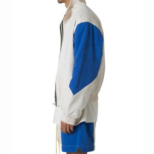 2025 conjunto cortavientos logotipo personalizado Zip up Retro hombres Color Block Nylon impreso Logo chaqueta cortavientos a prueba de viento para hombres - Product Image 6