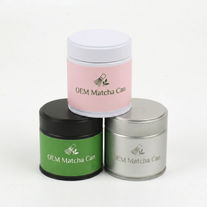 Lata de Matcha Personalizada de 30 ~ 50 Gramos, Lata Redonda de <span class=keywords><strong>Metal</strong></span> Vacía para Matcha - Product Image 1
