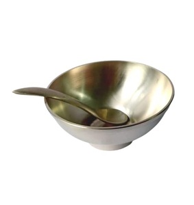 Cuenco de helado de vidrio de Metal pulido de bronce, cuchara para el hogar, Cocina, Restaurante, mesa decorativa, fabricante, vajilla, bodas - Product Image 1