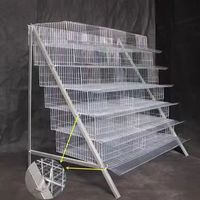 Cage d'élevage de cailles galvanisée par immersion, 6 niveaux, type A, en fil métallique, durable, antirouille, pour équipement d'élevage de cailles