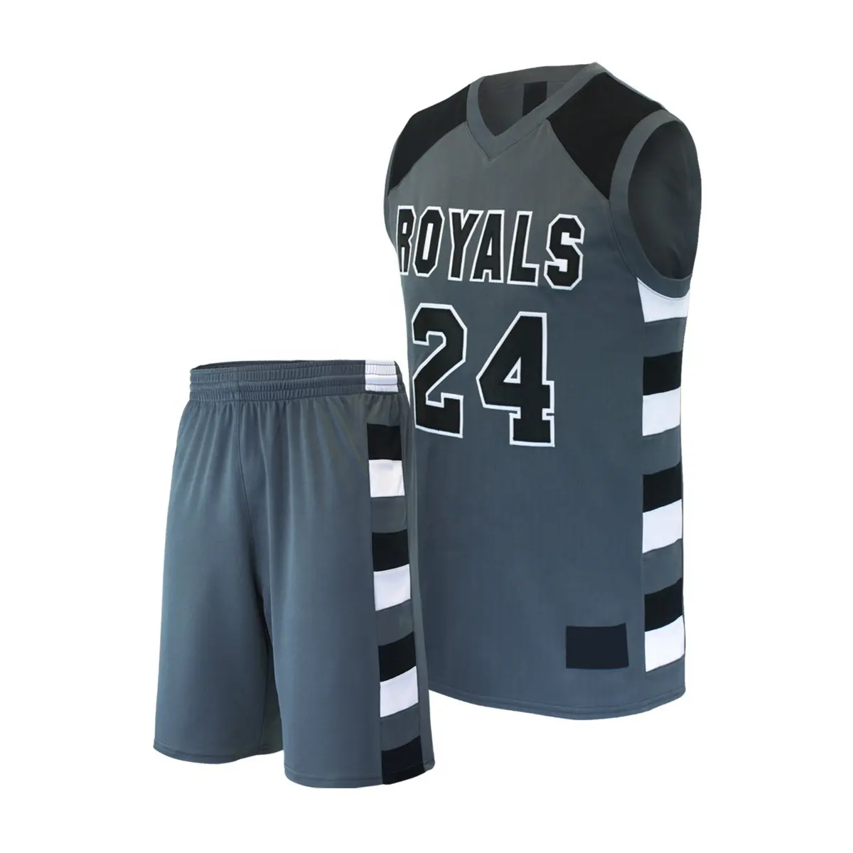 2024 nuova maglia da basket e pantaloncini da basket personalizzati da uomo divisa da basket reversibile sublimata.